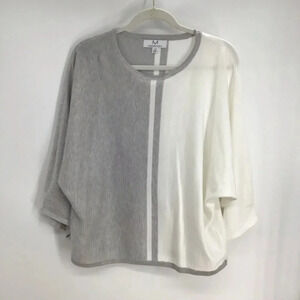 Magaschoni Women’s Casual Color-block Dolman Sleeve Sweater Size L
